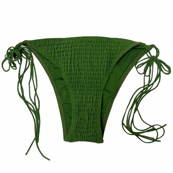 Minkpink Lush Shirred Tassle Swim Bottom Green M - Picture 8 of 8